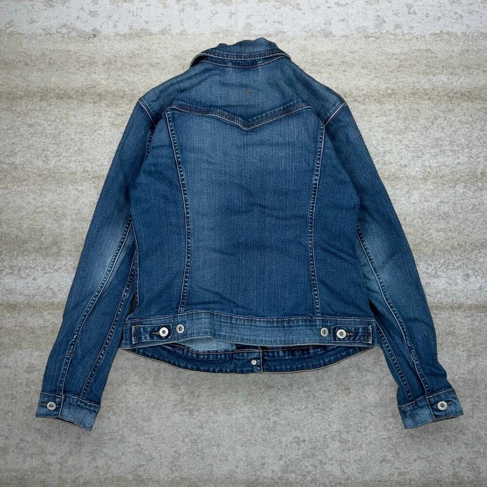 Vintage Y2K Levis Jean Jacket Youth L Medium Wash Button Up Trucker Style - Picture 2 of 3